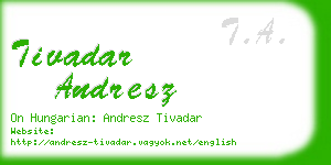 tivadar andresz business card
